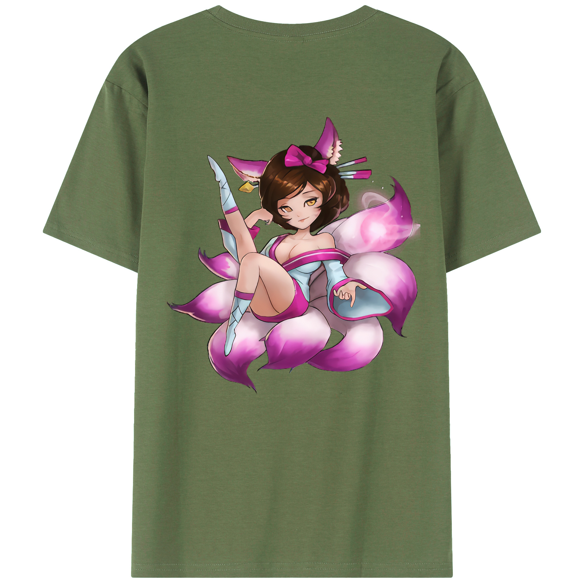 （画像用） リーグ・オブ・レジェンド League of Legends LOL 綿100％ メンズ半袖Tシャツ（バックプリント） 通気性